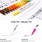 Ohuhu Markers for Adult Coloring Books: 36 Colors Coloring Markers Dual Tips Fine &#x26; Brush Pens Water-Based Art Markers for Kids Adults Drawing Sketching Bullet Journal Non-bleeding - Maui - White